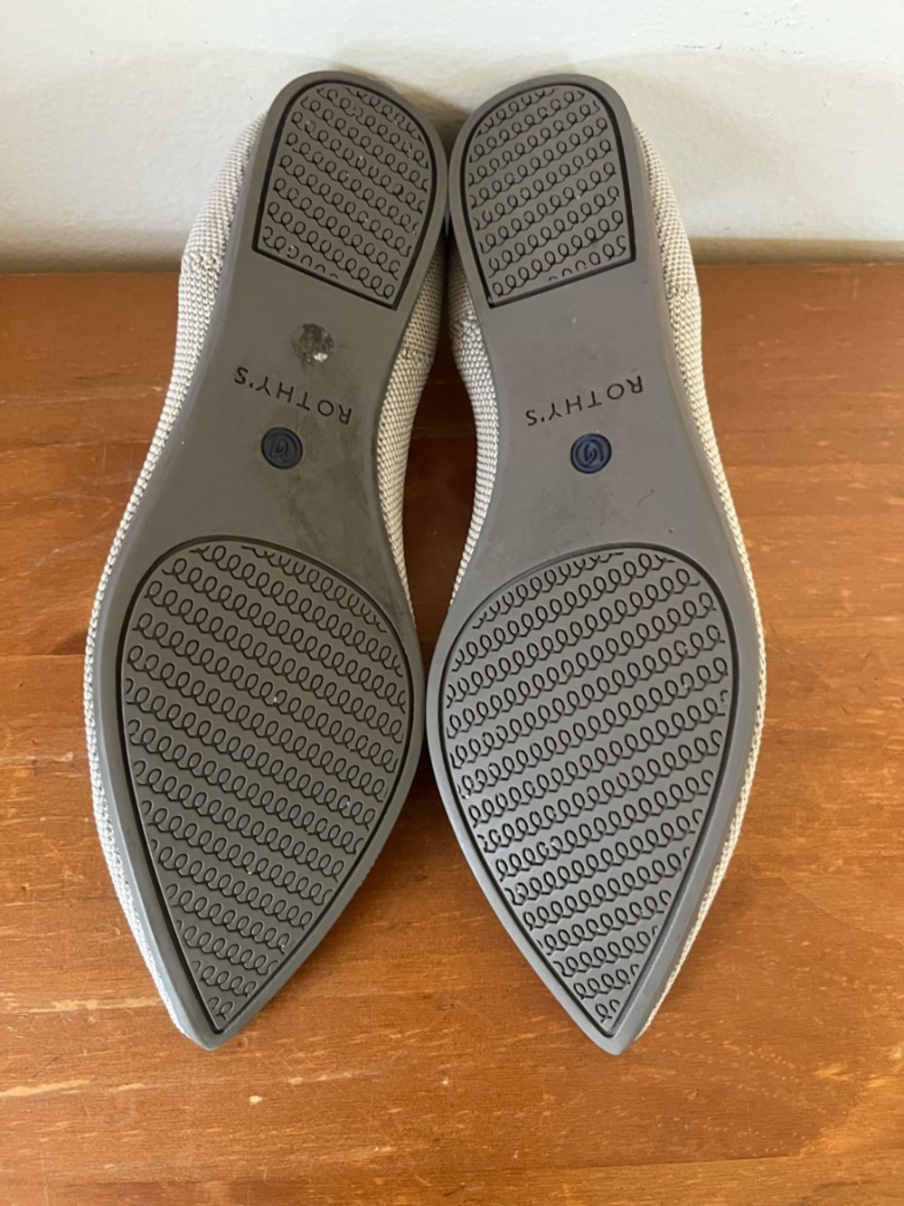 Rothy's The Point Grey Flax Birdseye Ballet Slip On Flats Women's Size 6.5 - Picture 8 of 11